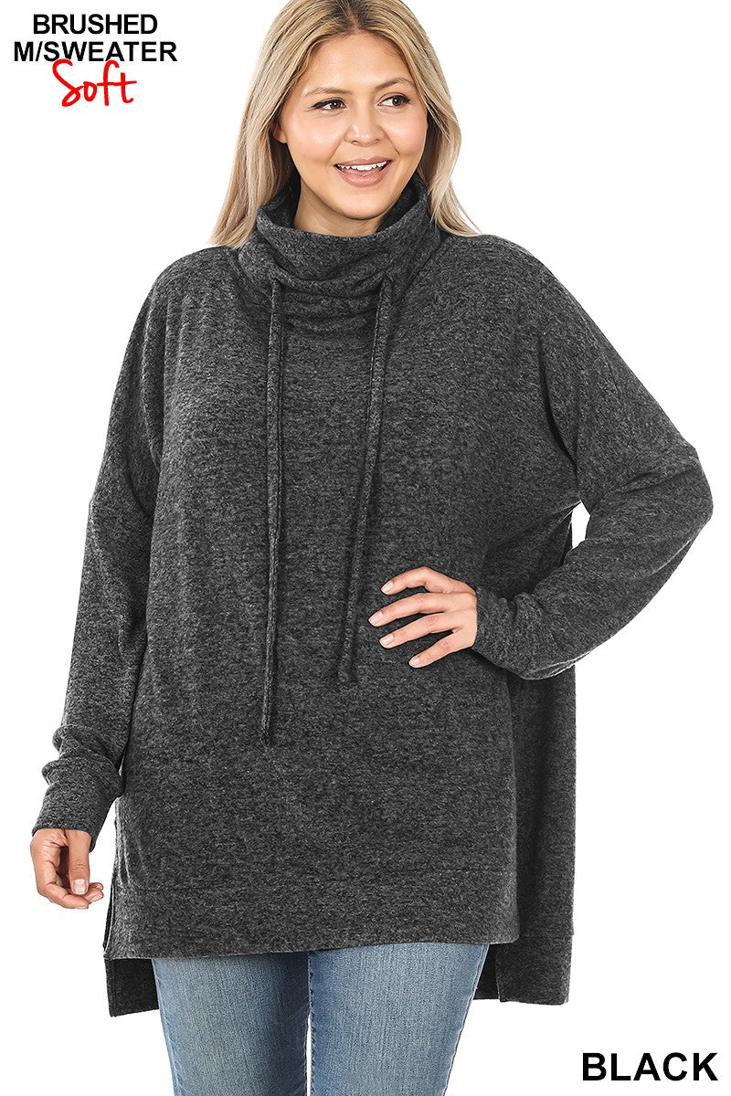 Black cowl neck sweater