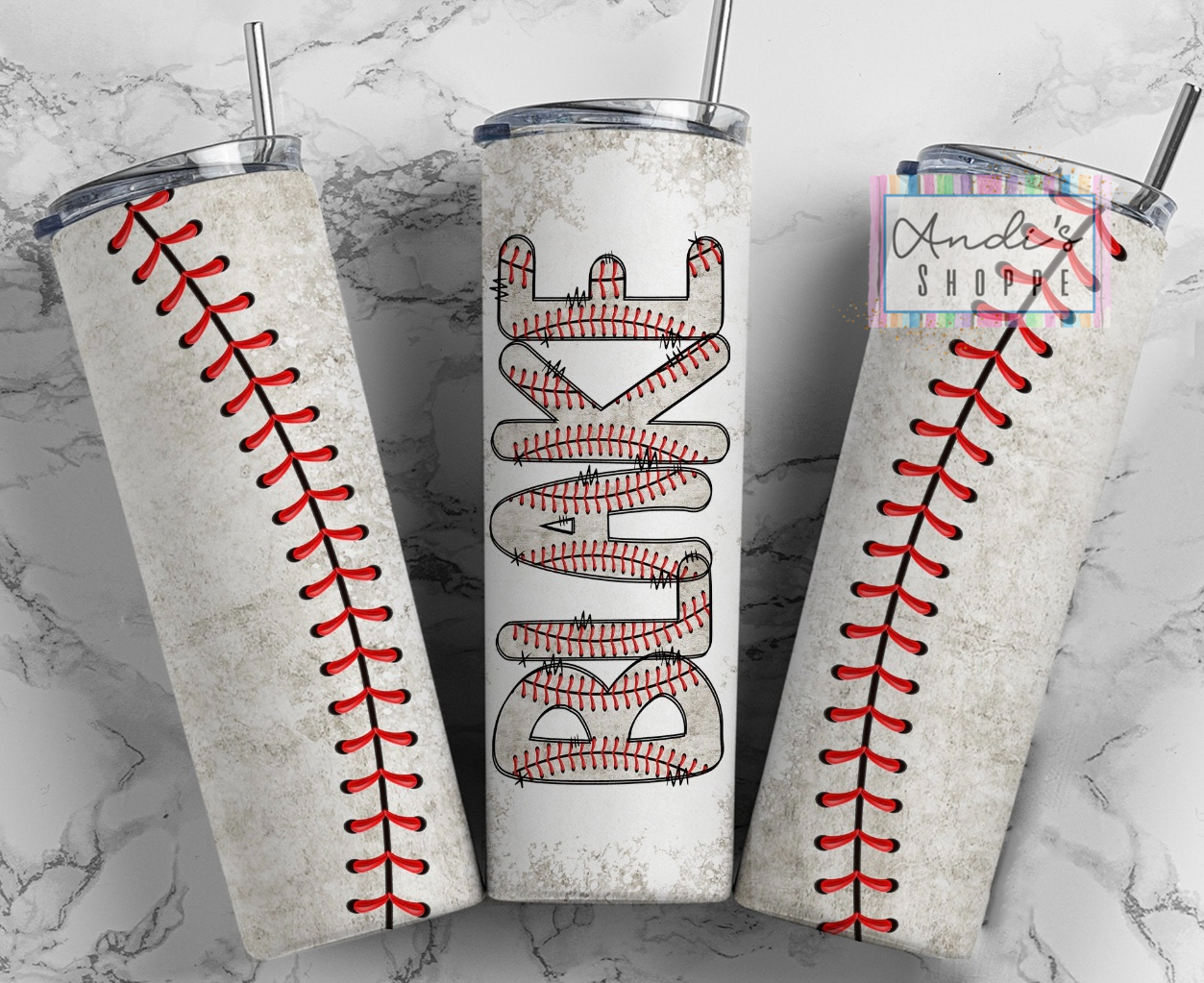 Custom/personalized Baseball 20 ounce tumbler