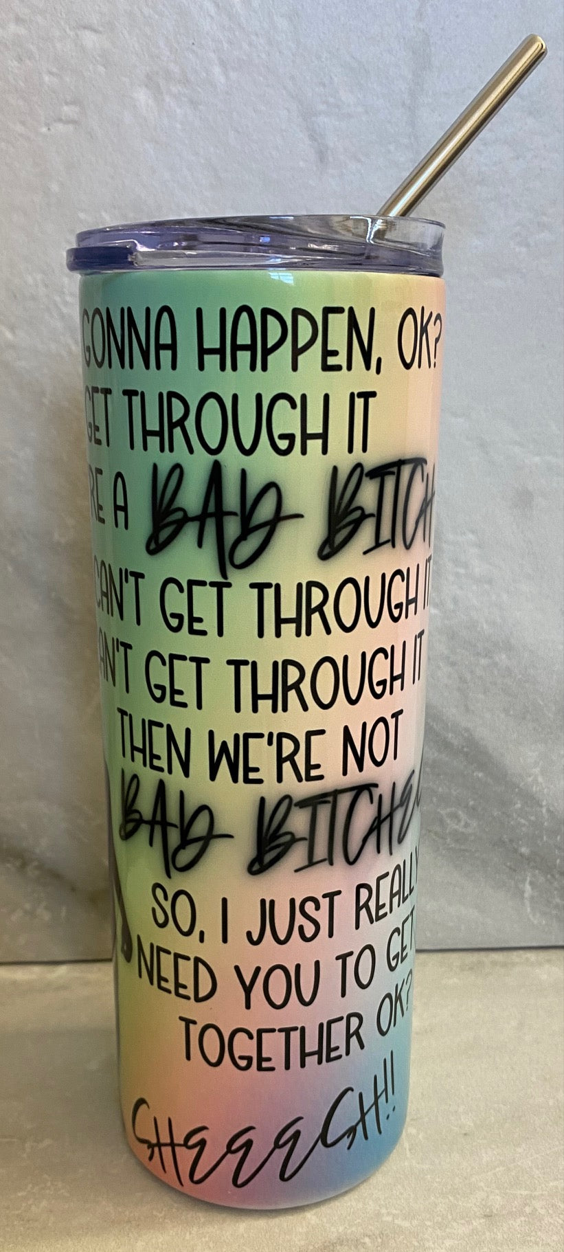 BFF bestie nsfw tumbler 20 ounce skinny Sublimation tumbler