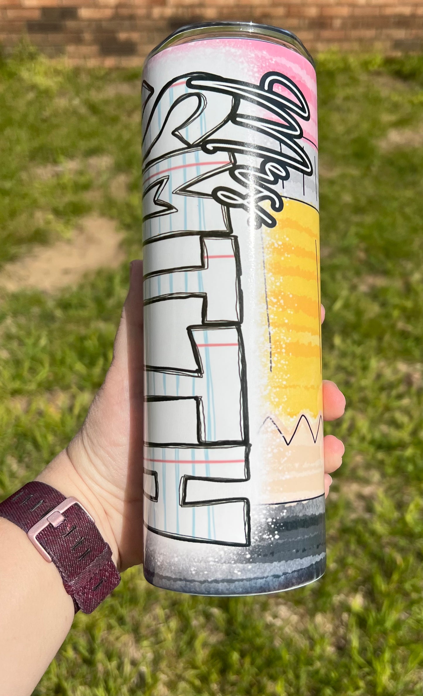 Custom/personalized Teacher pencil 20 ounce tumbler