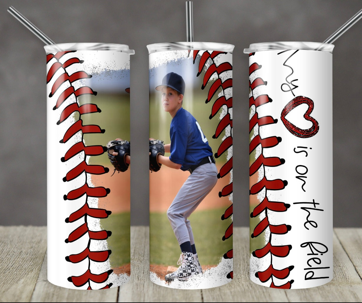 Custom/personalized Baseball 20 ounce tumbler