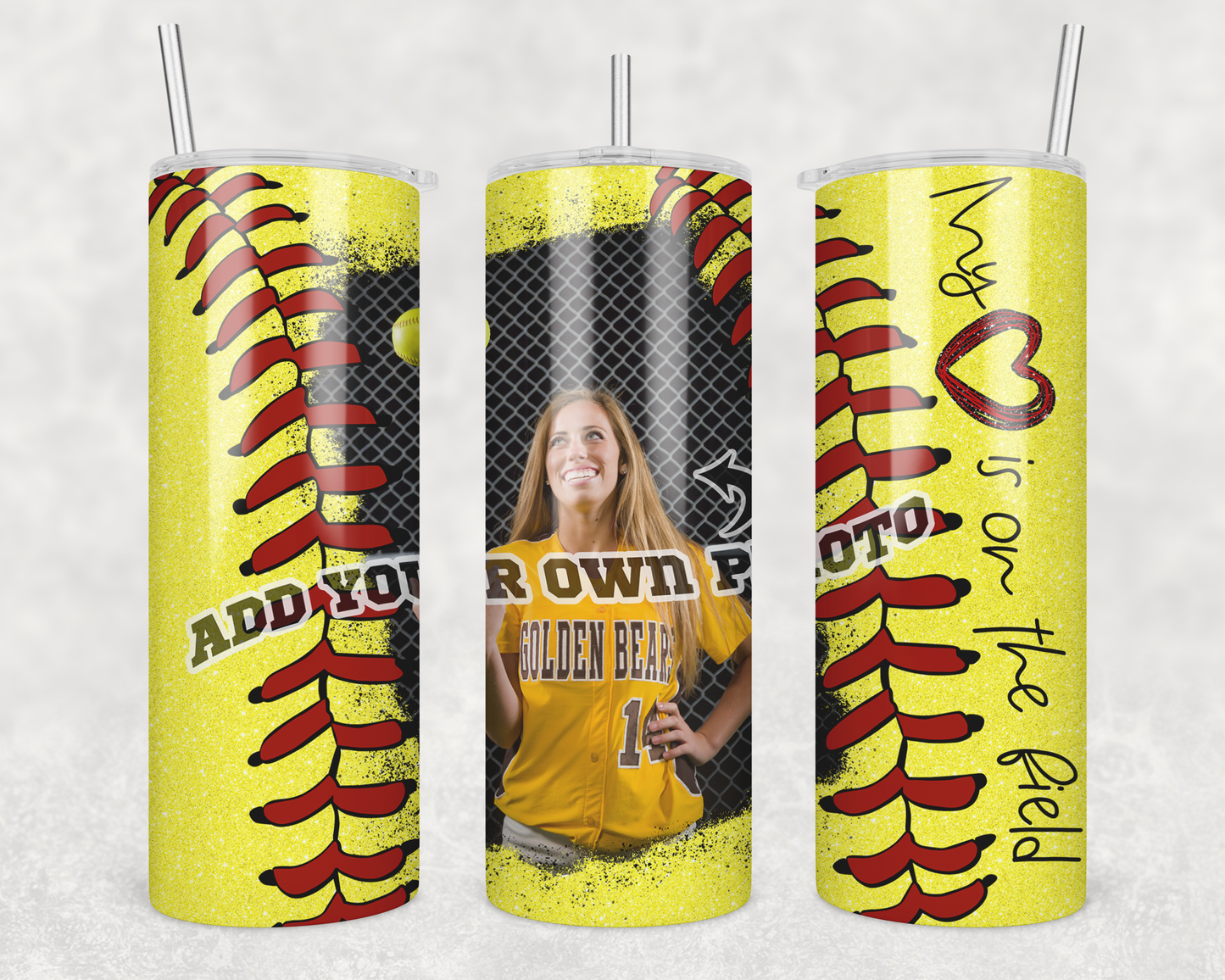 Custom/personalized Softball 20 ounce tumbler