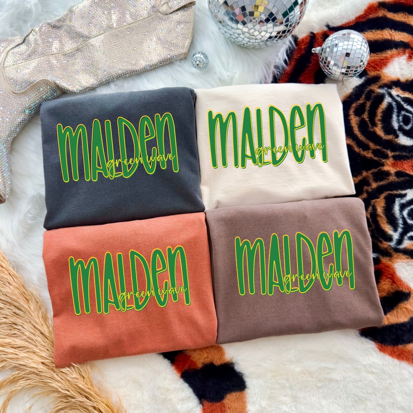 Malden Green Wave T-shirt, Tank or sweatshirt