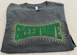 Spangle & Glitter burst Green Wave T-shirt, Tank or sweatshirt