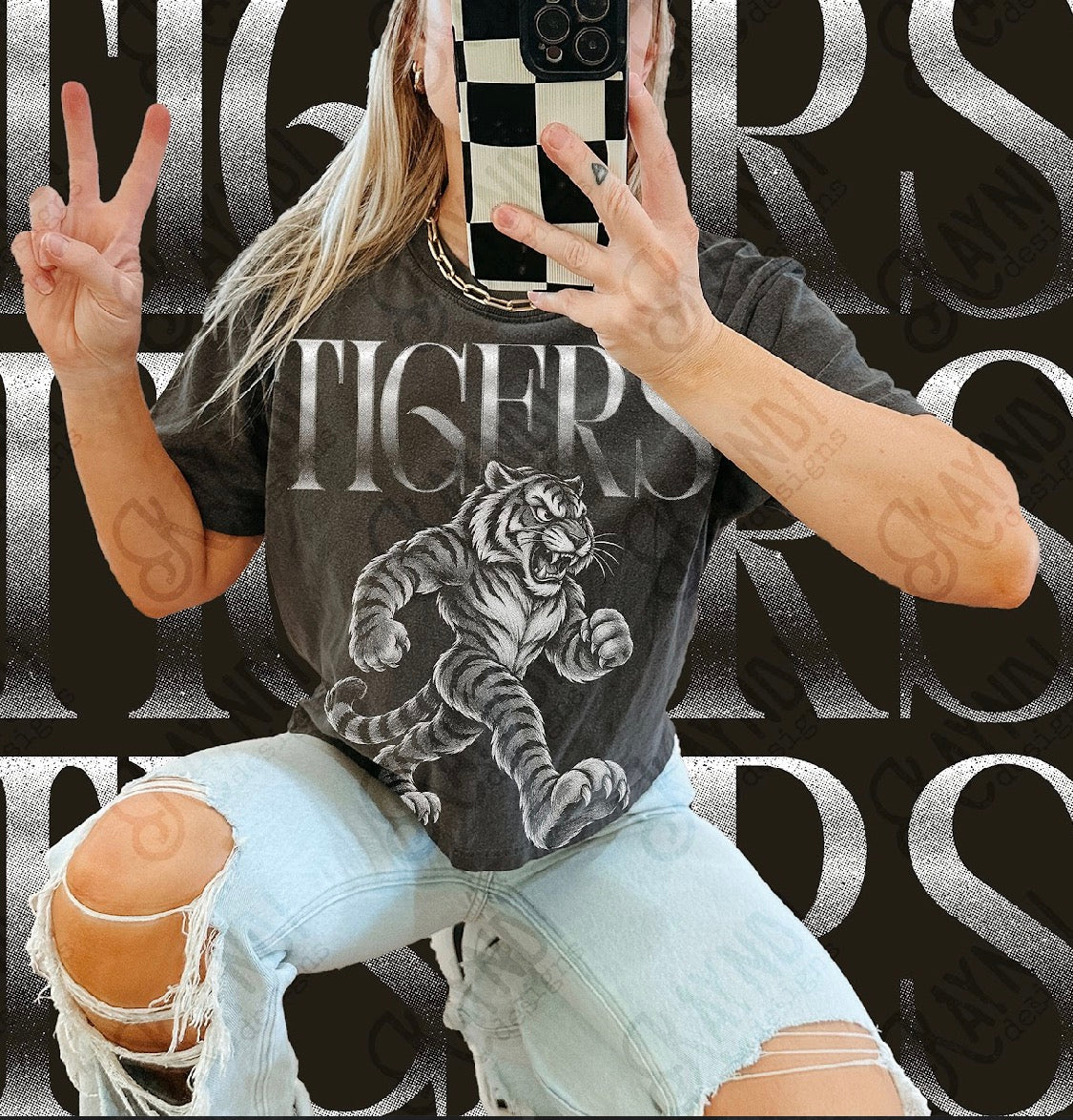 Halftone mascot T-shirt or sweatshirt