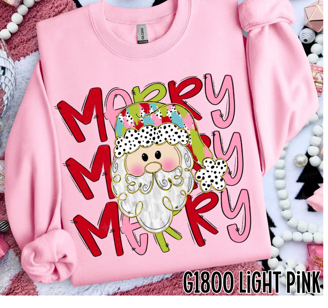 Merry doodle Santa  tshirt or sweatshirt!