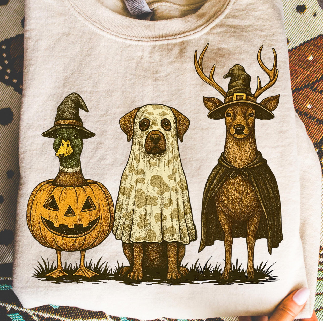 Trick or treat trio T-shirt or sweatshirt
