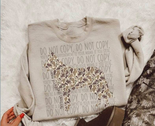 Dog mom camo Tshirt, Tank or sweatshirt