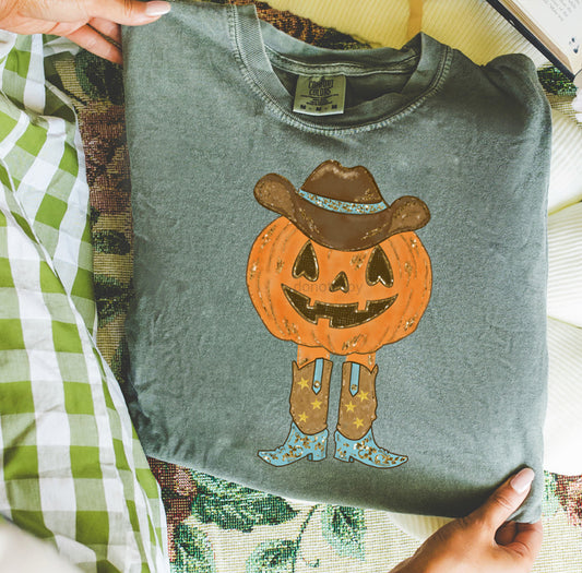 Cowboy pumpkin Tshirt, Tank or sweatshirt