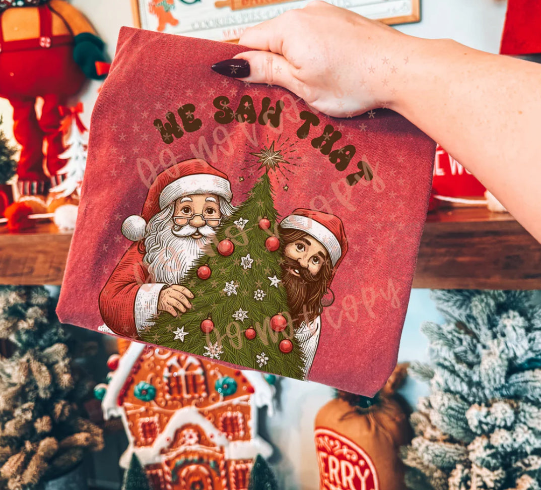 We saw that T-shirt, or sweatshirt