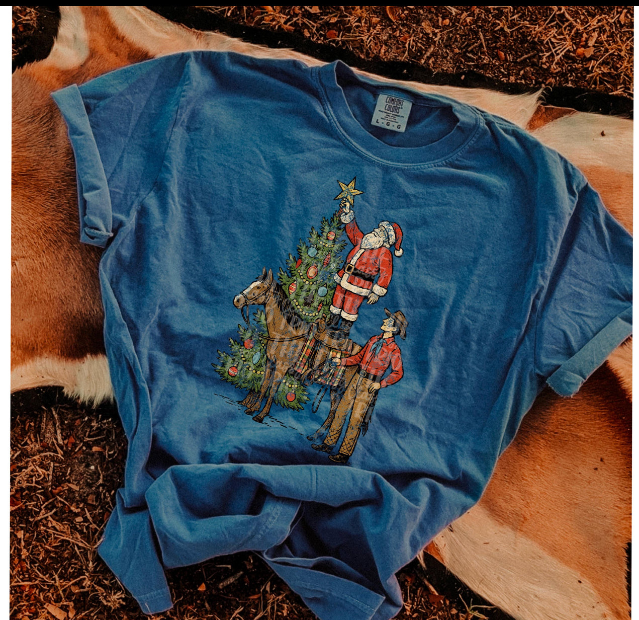 Santa and the Cowboy T-shirt, or sweatshirt