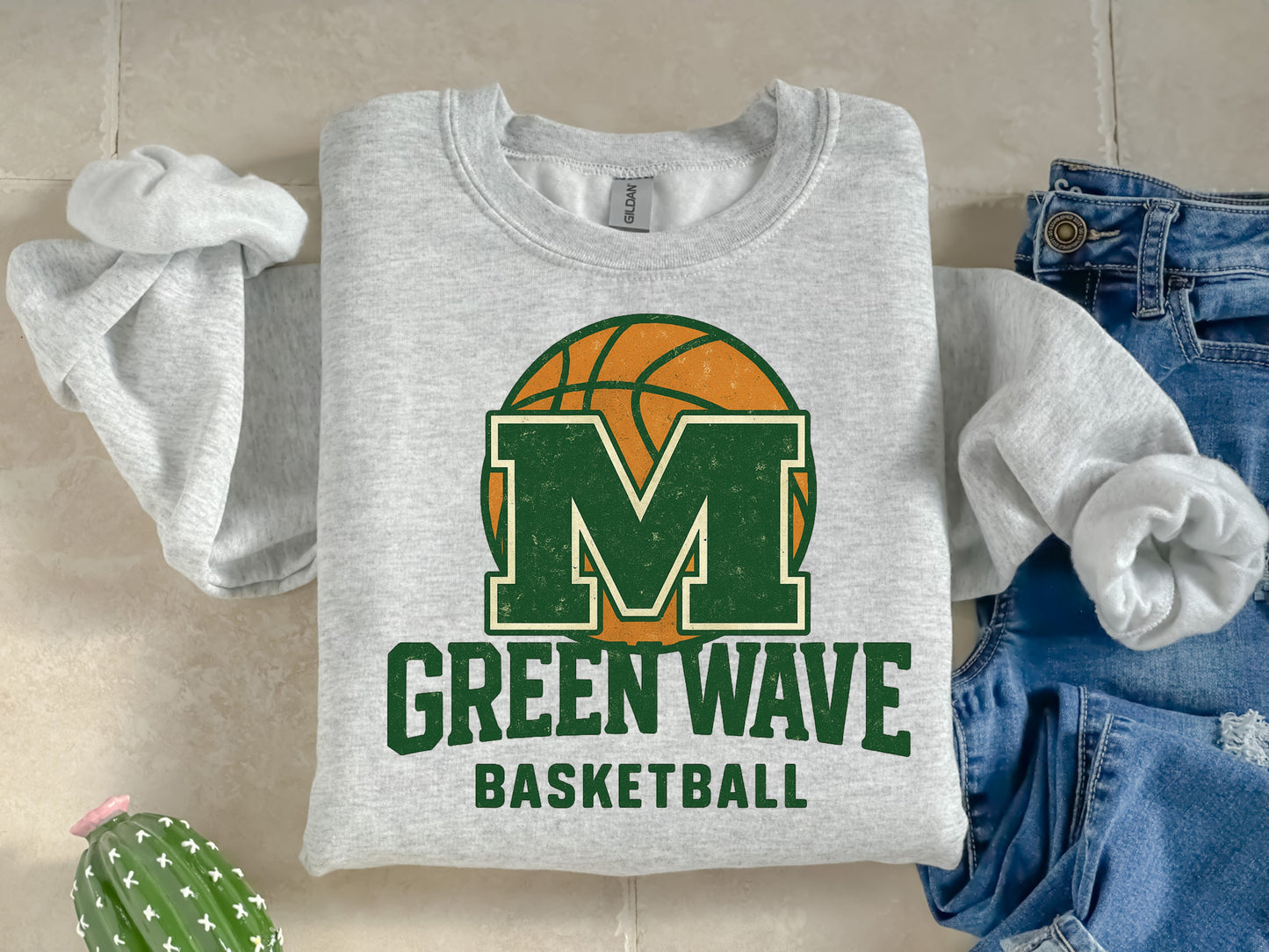 Basketball Green Wave T-shirt or sweatshirt