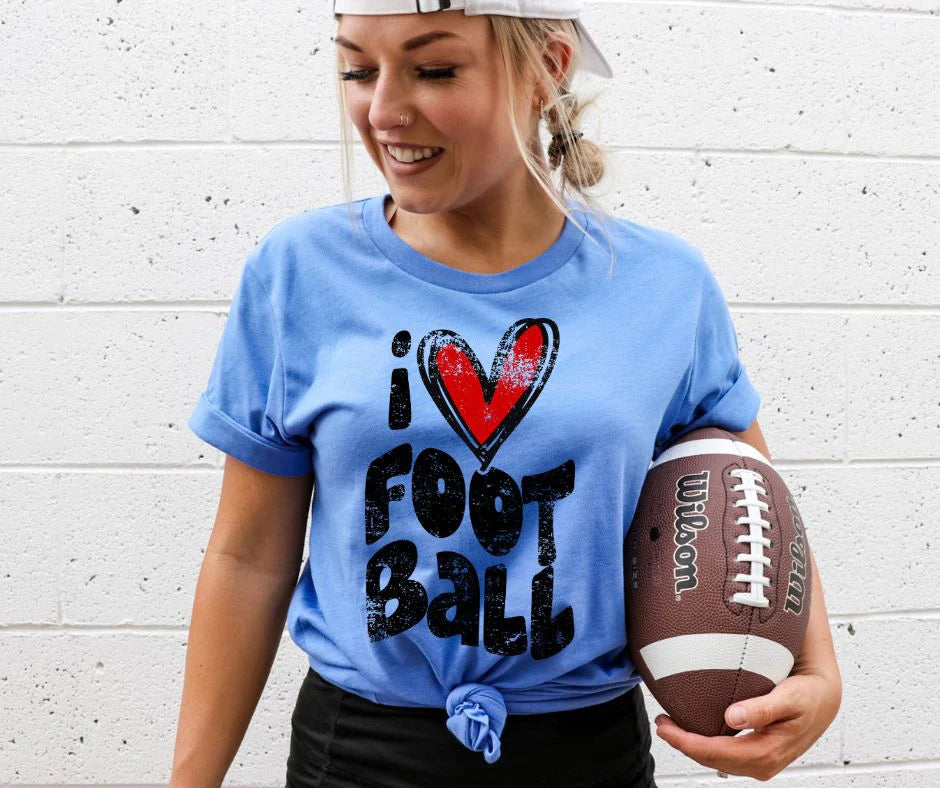 I heart football and game day T-shirt or Sweatshirt