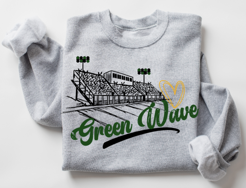 Green Wave field T-shirt or Sweatshirt