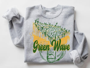 Green Wave basketball stands T-shirt or Sweatshirt