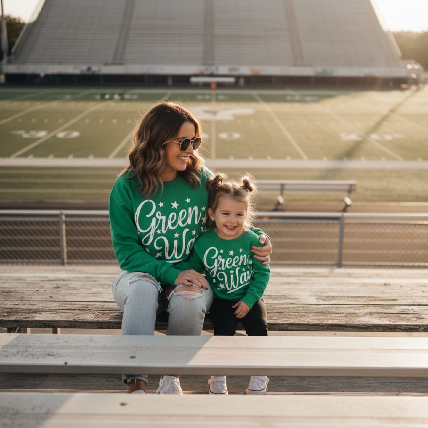 Green Wave  stars T-shirt, or sweatshirt