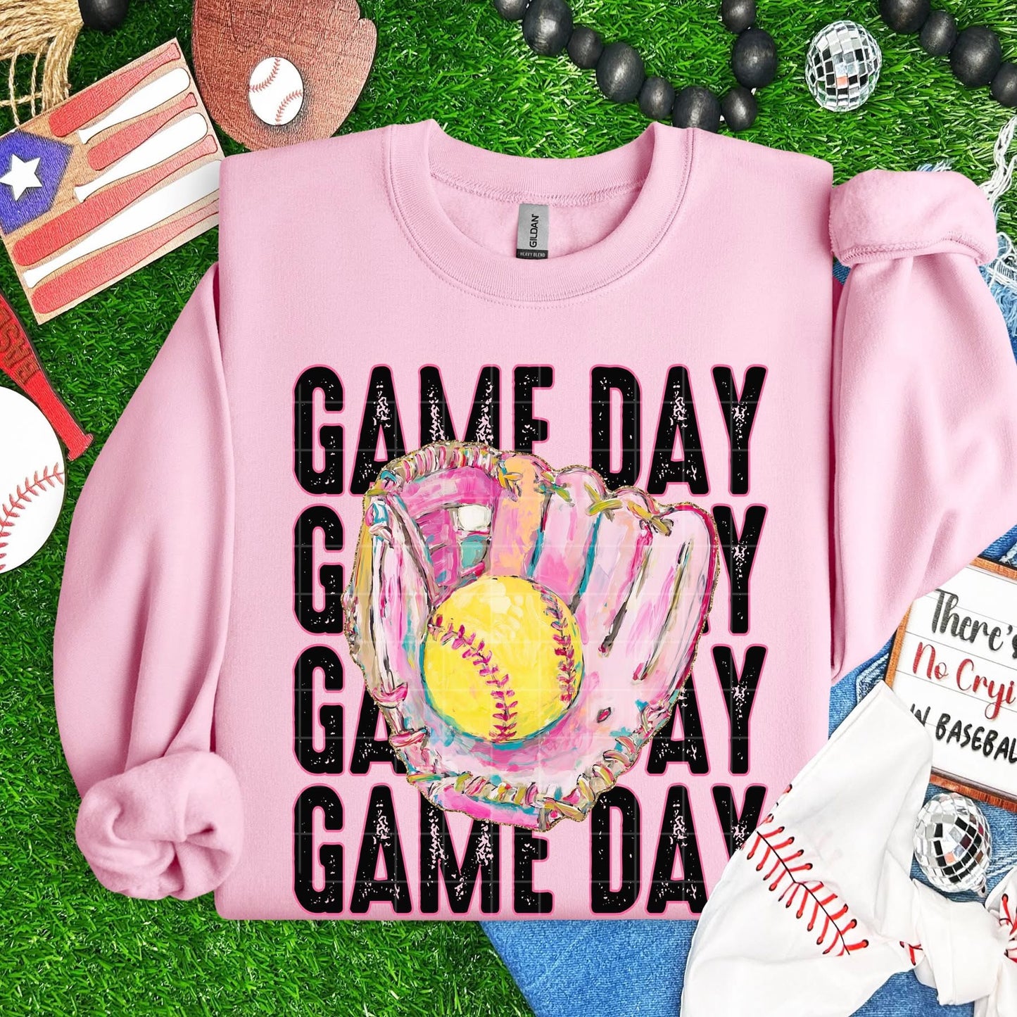 Game day baseball, softball or volleyball T-shirt, or sweatshirt