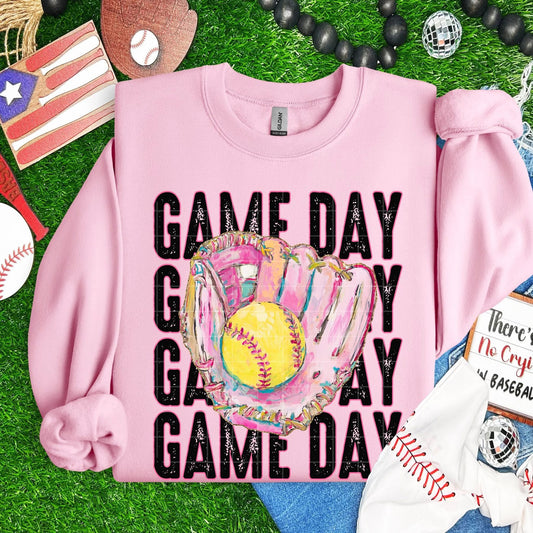 Game day baseball, softball or volleyball T-shirt, or sweatshirt