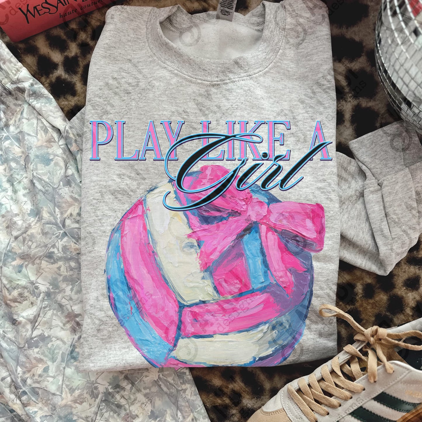 Play like a girl softball or volleyball T-shirt, or sweatshirt