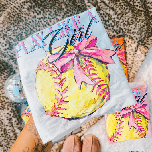 Play like a girl softball or volleyball T-shirt, or sweatshirt