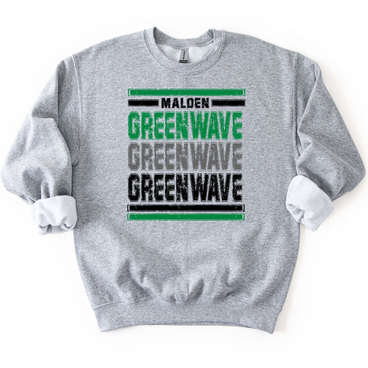 Vintage distressed Green Wave  T-shirt, or sweatshirt