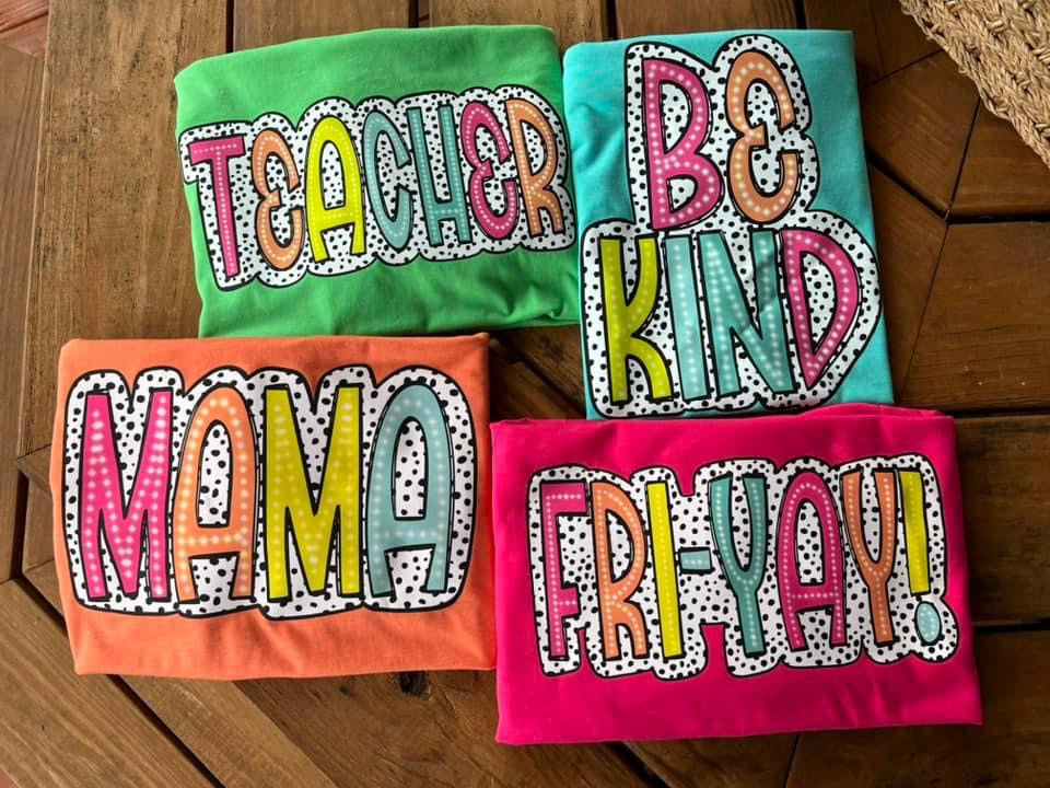 Spring color Dalmation Print-(Various) T-shirt or Sweatshirt