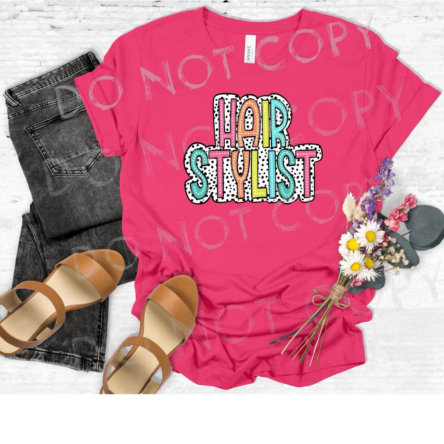 Set 2 of Spring color Dalmation Print-(Various) T-shirt or Sweatshirt