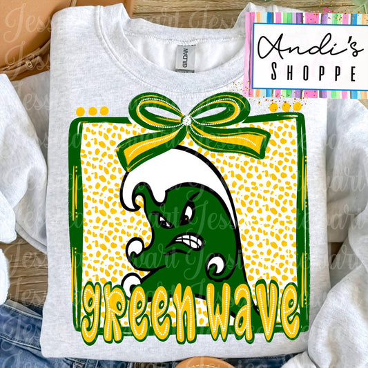 Dots Green Wave  T-shirt, or sweatshirt