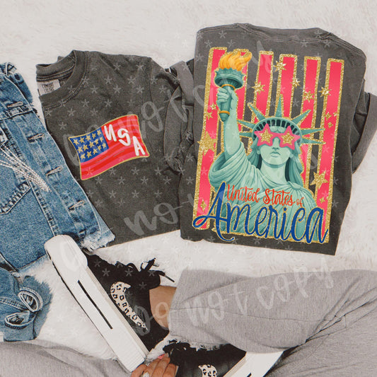 USA folk glitzy T-shirt, or sweatshirt
