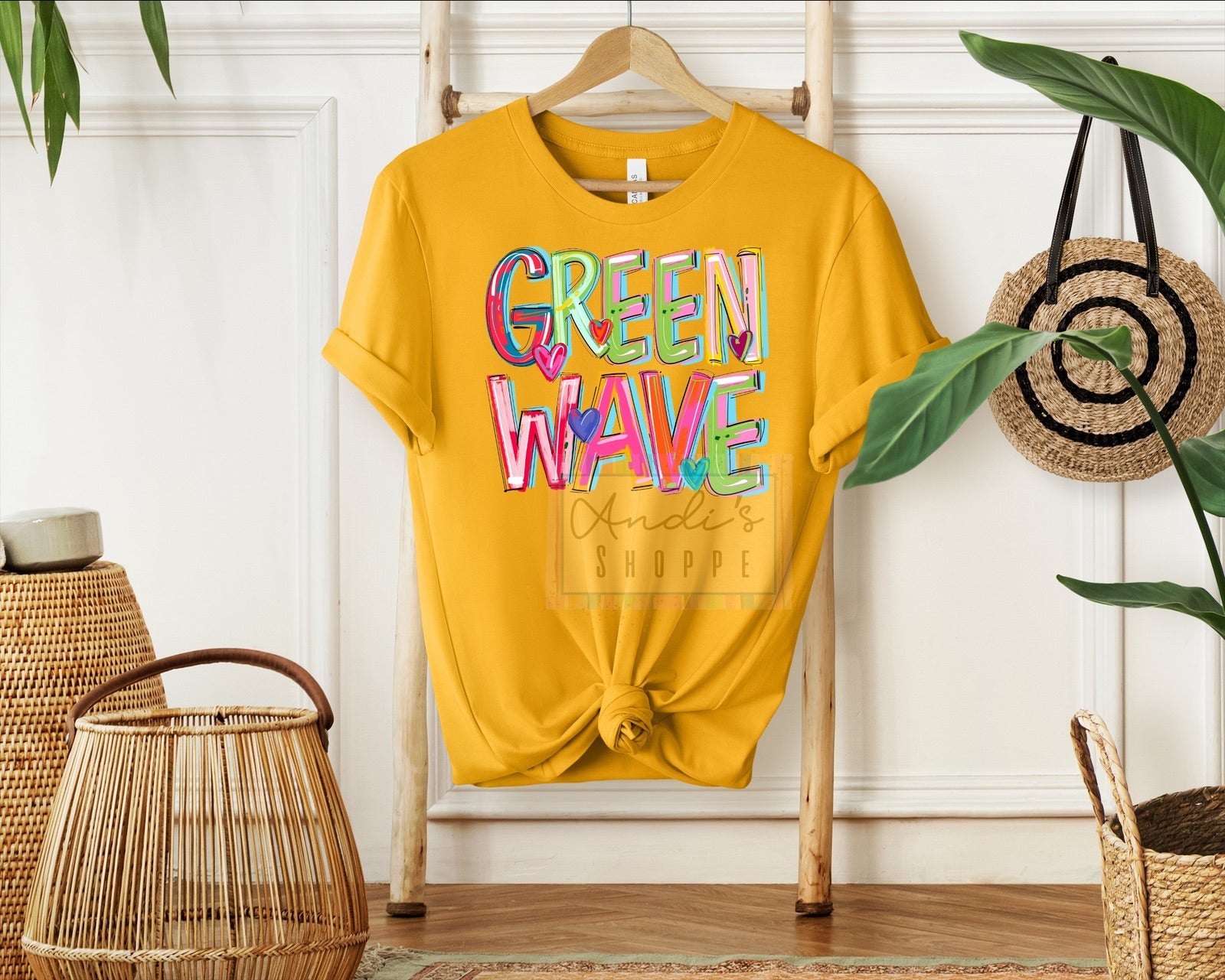 Cheery Green Wave tee, tank or sweatshirt!