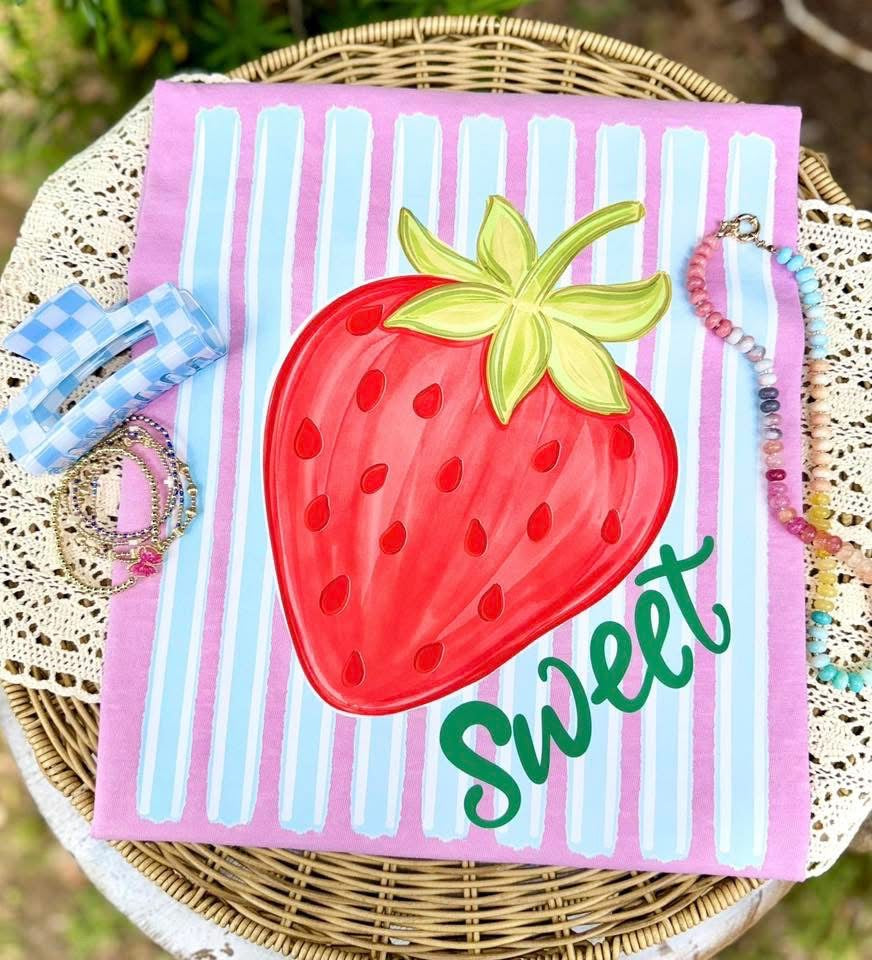 Strawberry (sweet or stripes) T-shirt, or sweatshirt