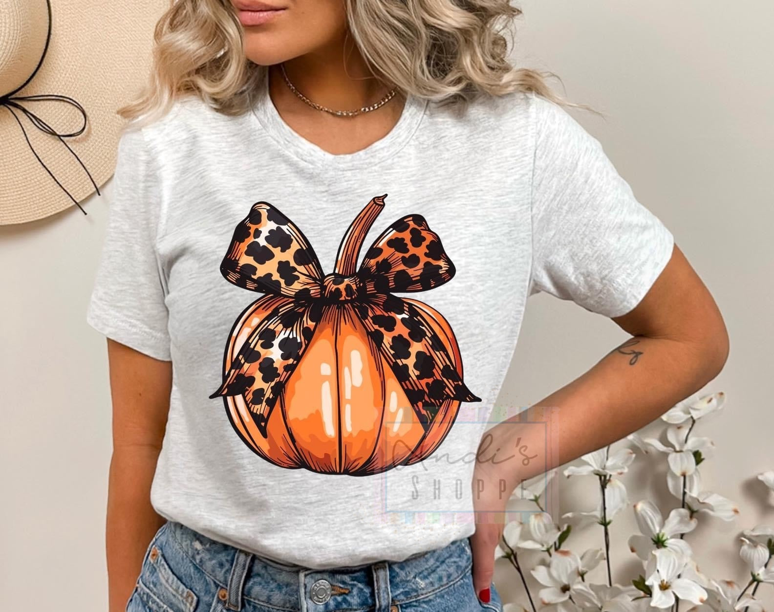 Leopard pumpkin tee, tank or sweatshirt!