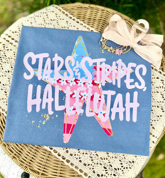 Stars and stripes hallelujah shirt, or sweatshirt
