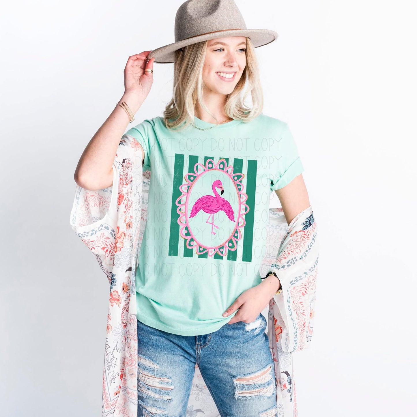 Flamingo Stripes shirt, or sweatshirt