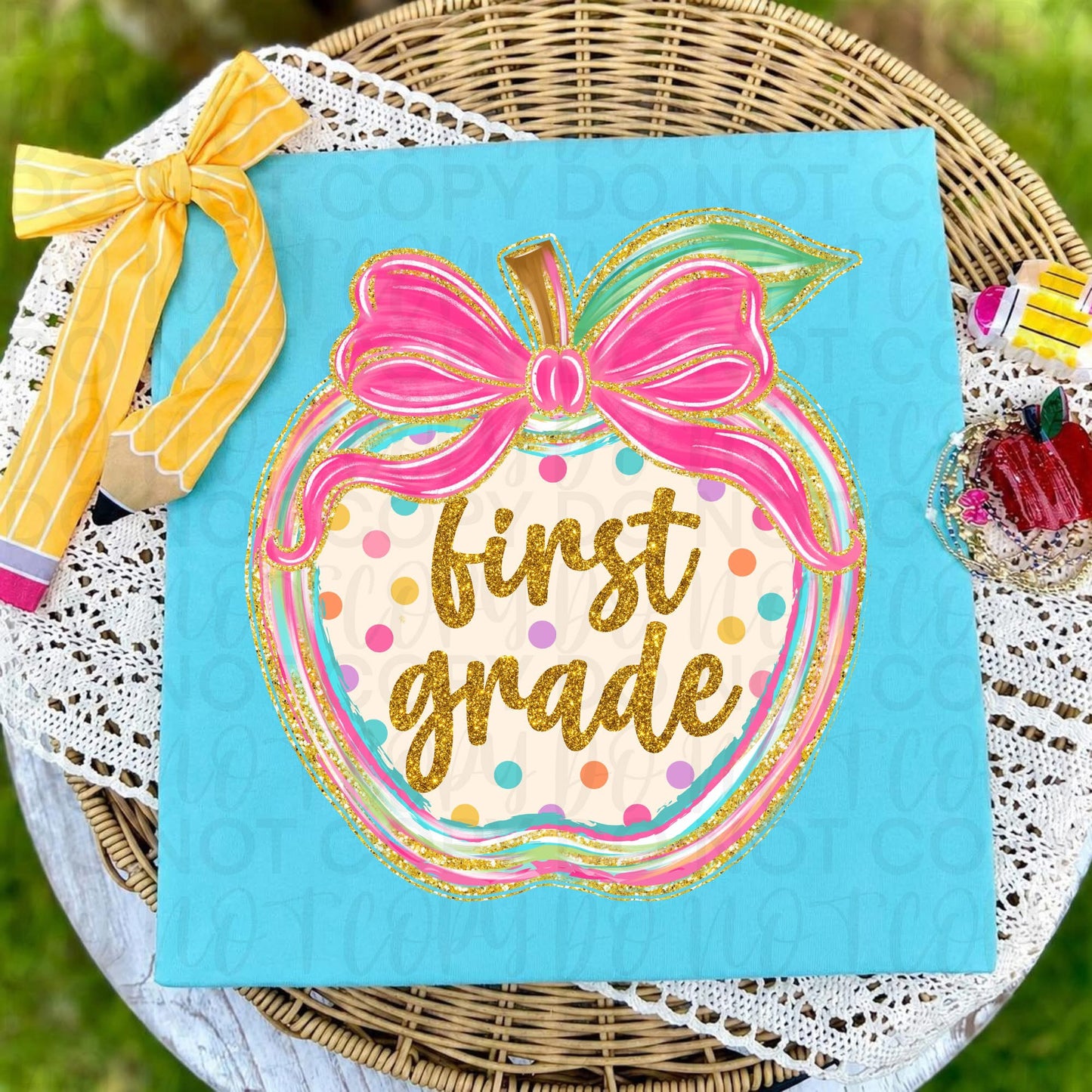 Apple polka dots grades pre K -5th T-shirt, or sweatshirt