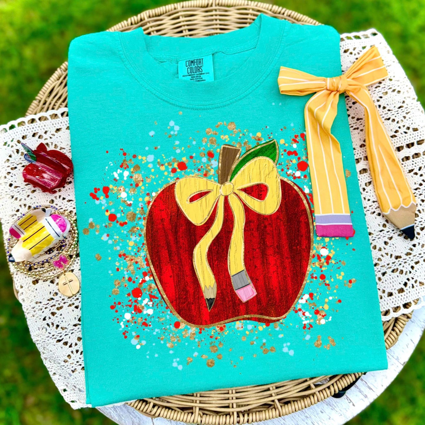 Red Apple back 2 school T-shirt, or sweatshirt