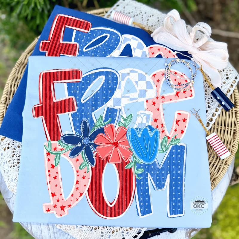 Freedom floral T-shirt, or sweatshirt