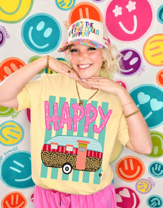 Happy camper T-shirt, or sweatshirt