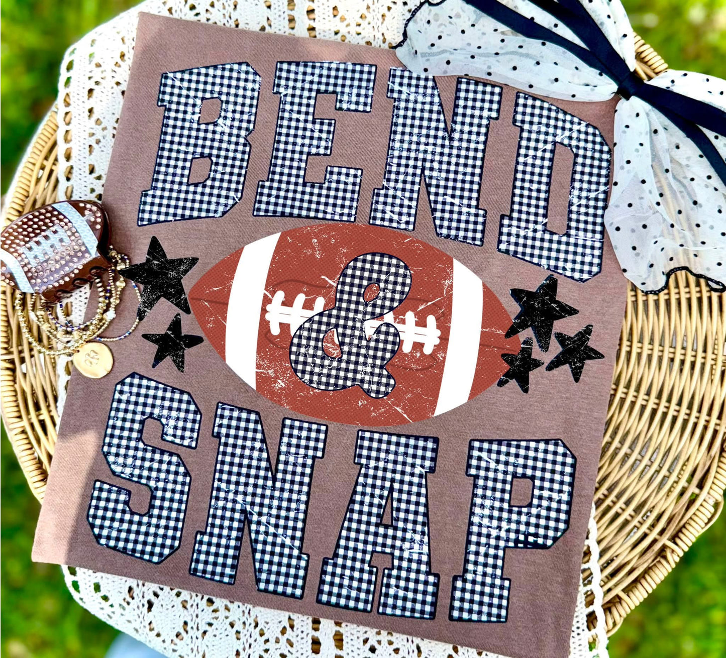 Snap football T-shirt, or sweatshirt