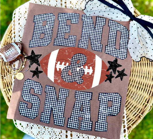 Snap football T-shirt, or sweatshirt