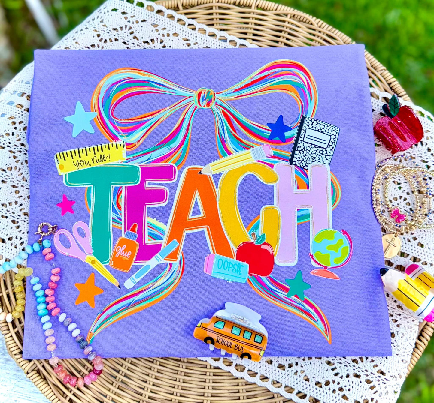 Teach bow T-shirt, or sweatshirt