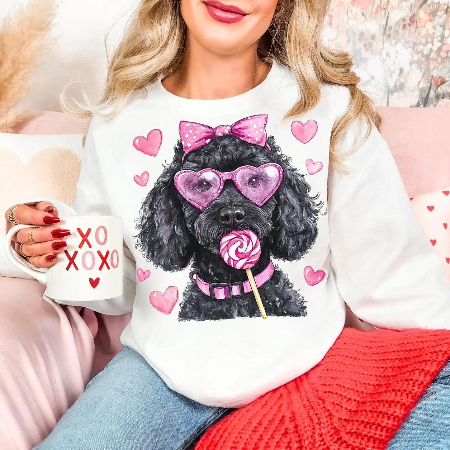 Your Valentine doggy(breeds available on chart) t shirt or sweatshirt !