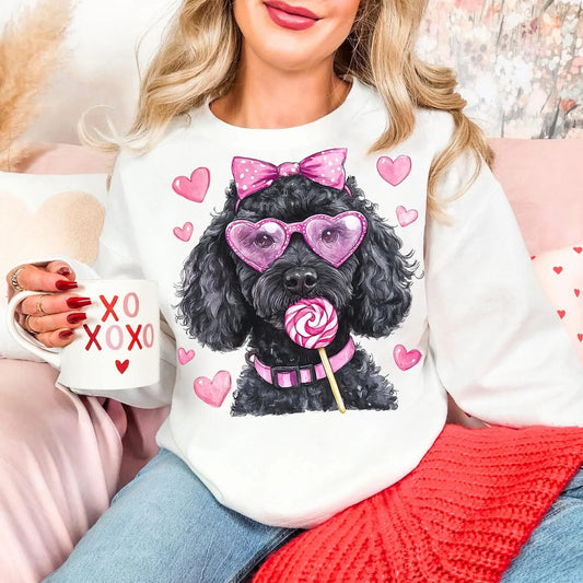 Your Valentine doggy(breeds available on chart) t shirt or sweatshirt !