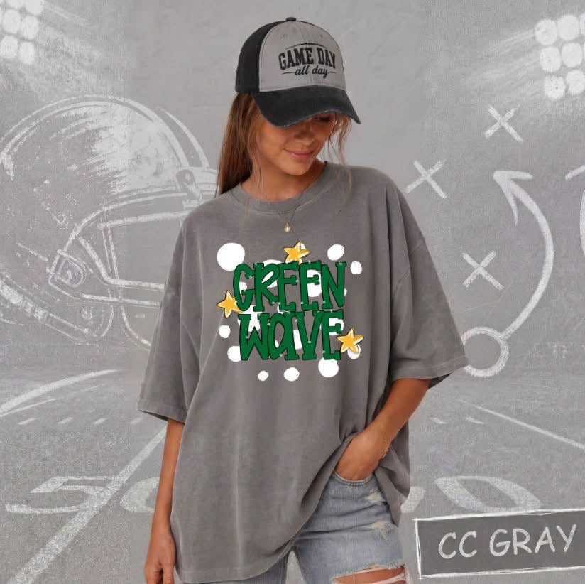 green wave dot dot T-shirt, or sweatshirt