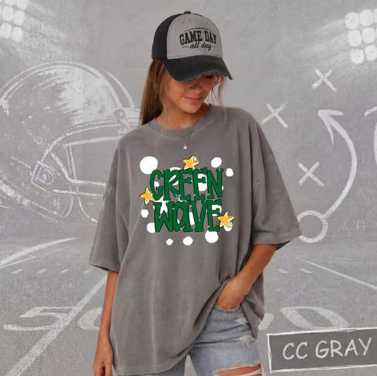 green wave dot dot T-shirt, or sweatshirt