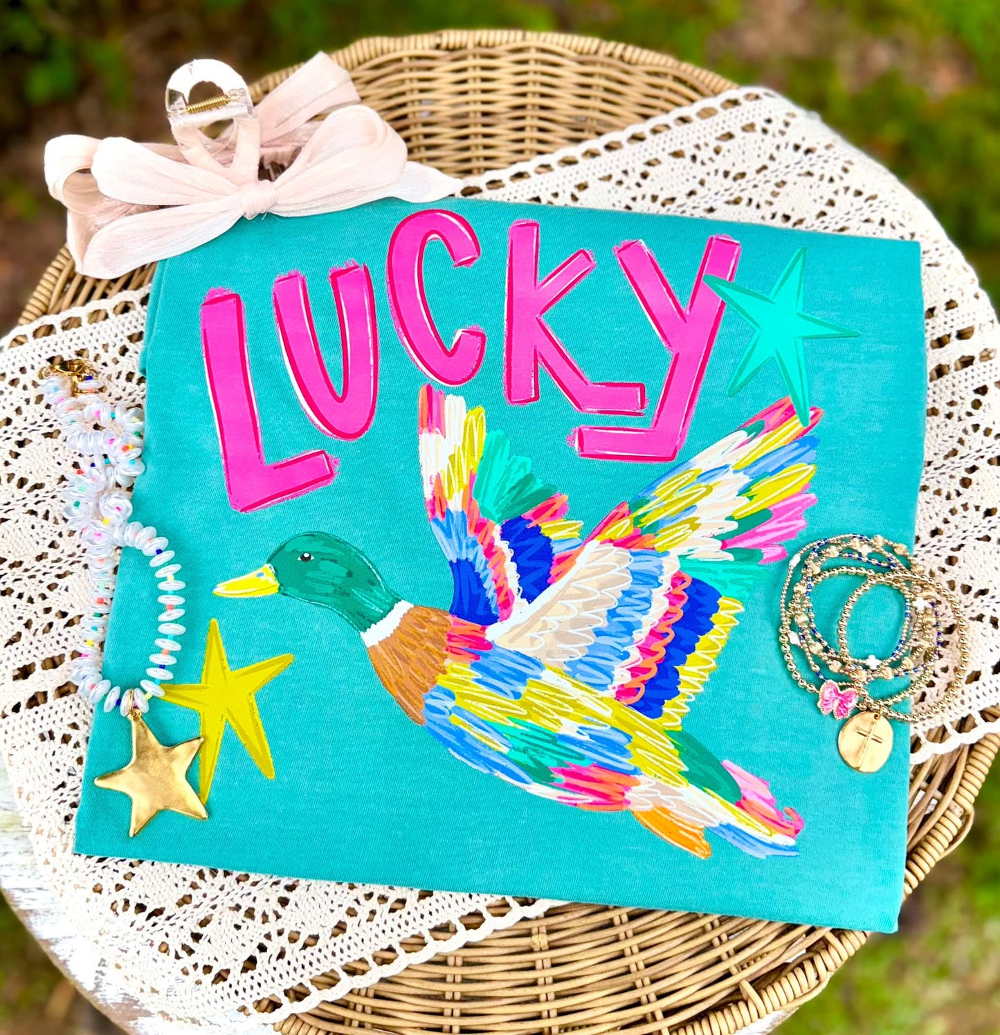 Lucky duck T-shirt, or sweatshirt