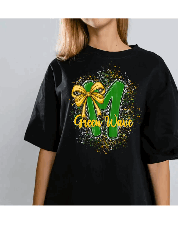 Hometown hype Green Wave T-shirt, or sweatshirt
