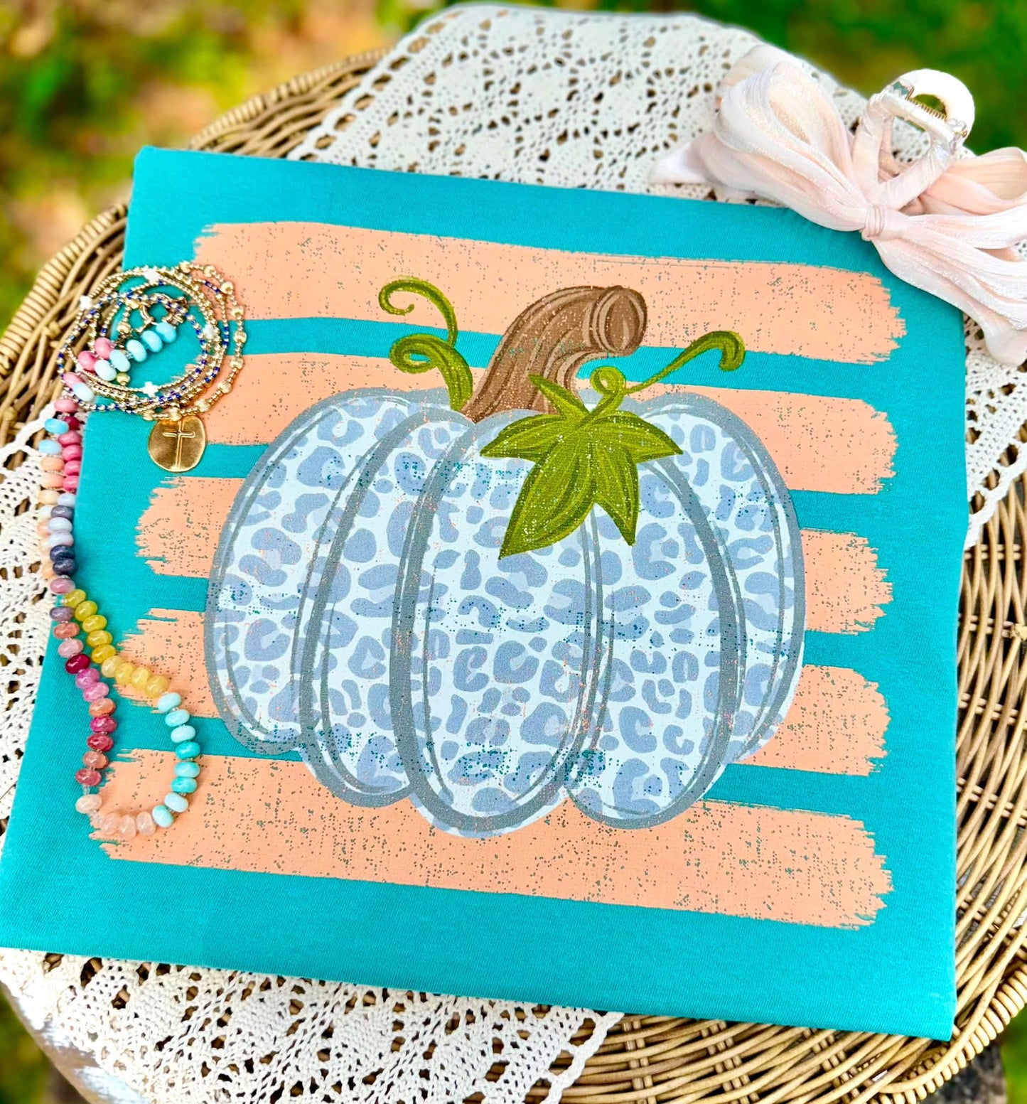 Blue leopard pumpkin T-shirt, or sweatshirt