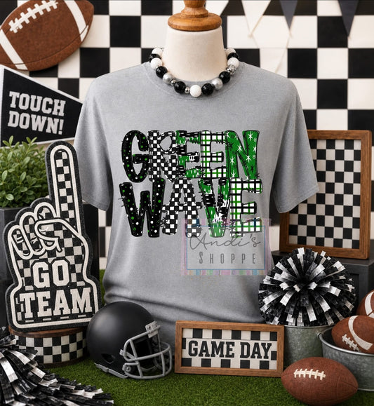 Game day Green wave mascot T-shirt, or sweatshirt