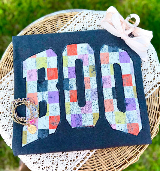 Boo patchwork T-shirt, or sweatshirt